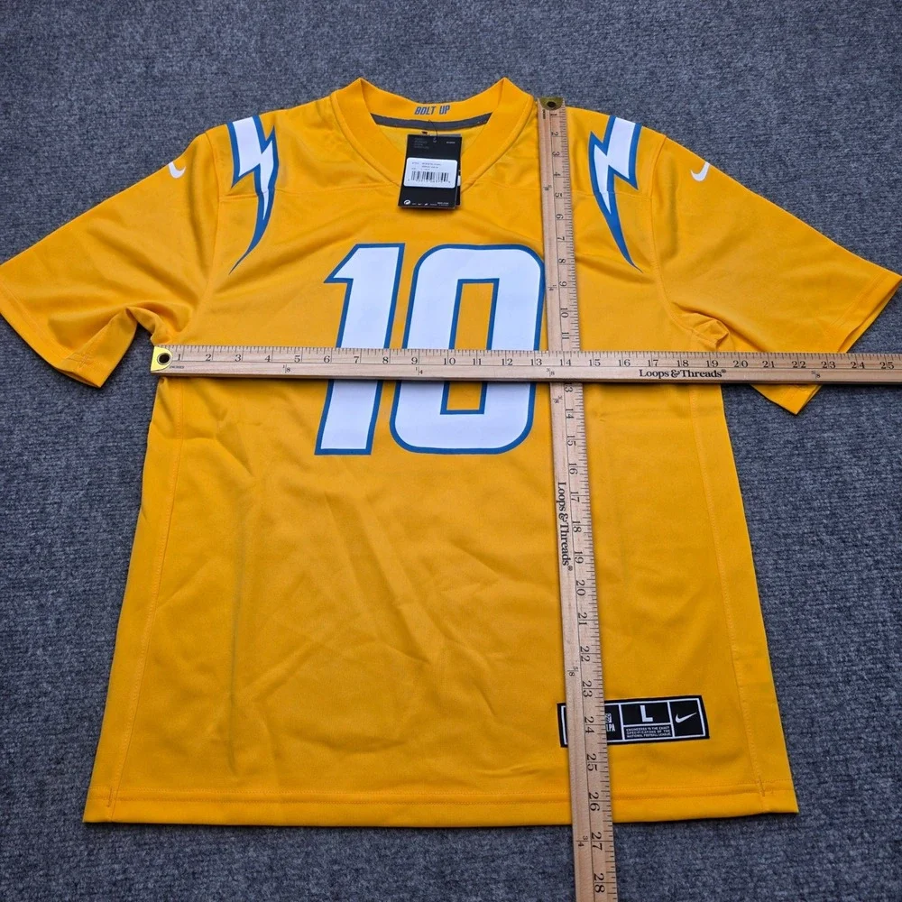 NWT Nike Justin Herbert Los Angeles Chargers Gold Jersey Youth Large L 14/16